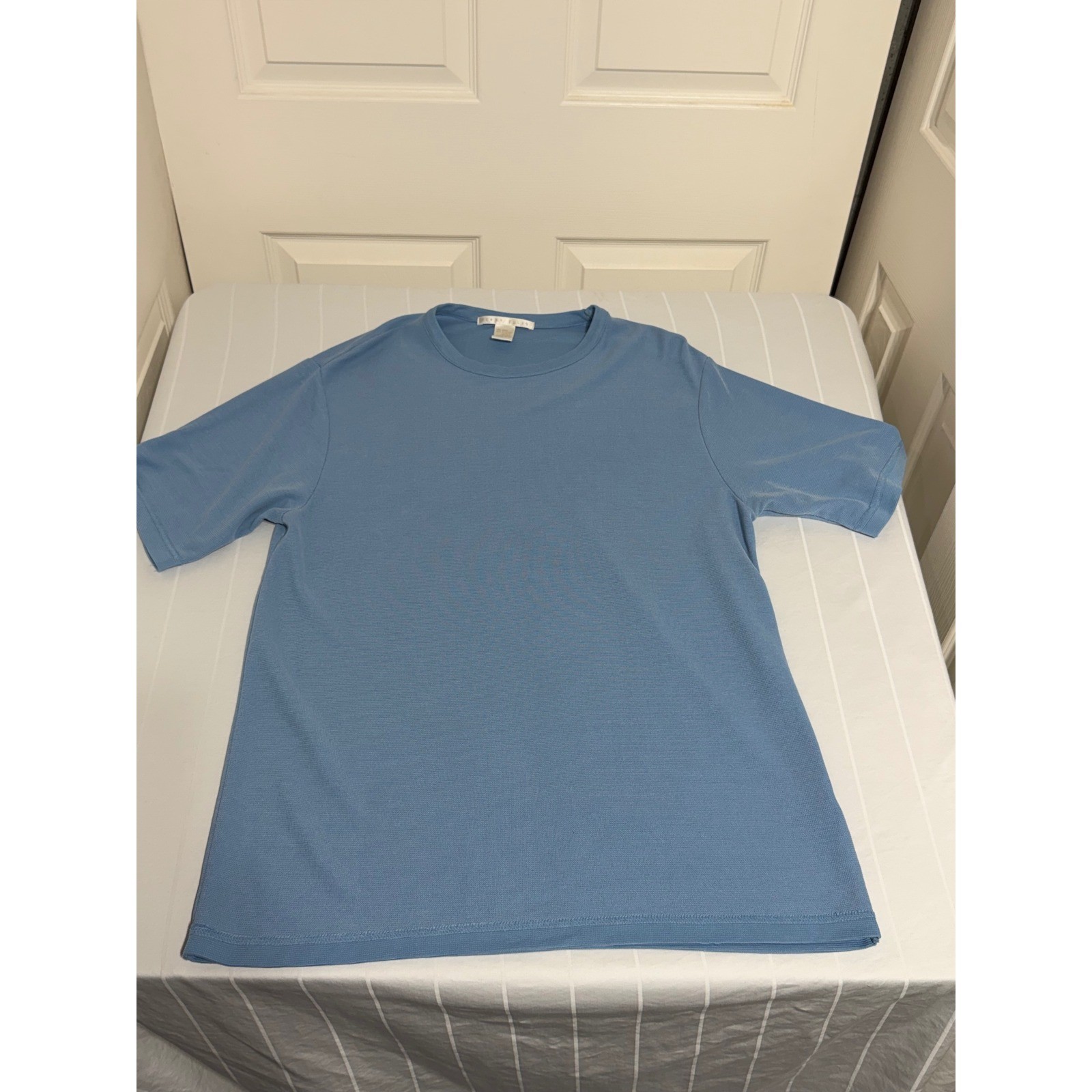 Perry Ellis Mens Blue Modal Blend Short Sleeve Crew Neck T-Shirt Size L