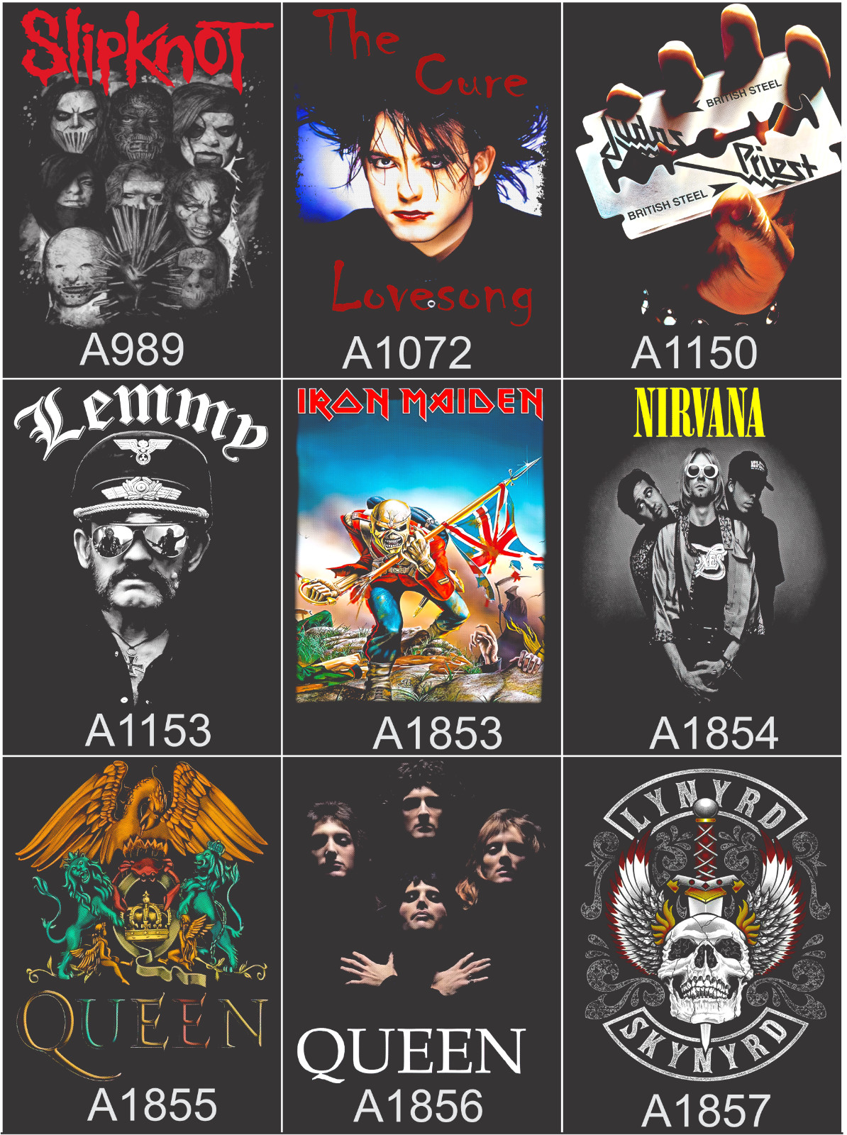 Lot of 3 Mens Rock Band Graphic T-Shirts Music Tee Bundle Concert Tour Shirts