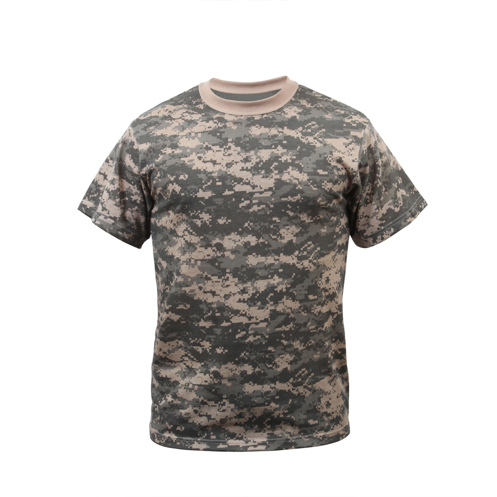ACU Digital Camouflage T-Shirt Hunting Camo US Army Combat Uniform Style XS-4X