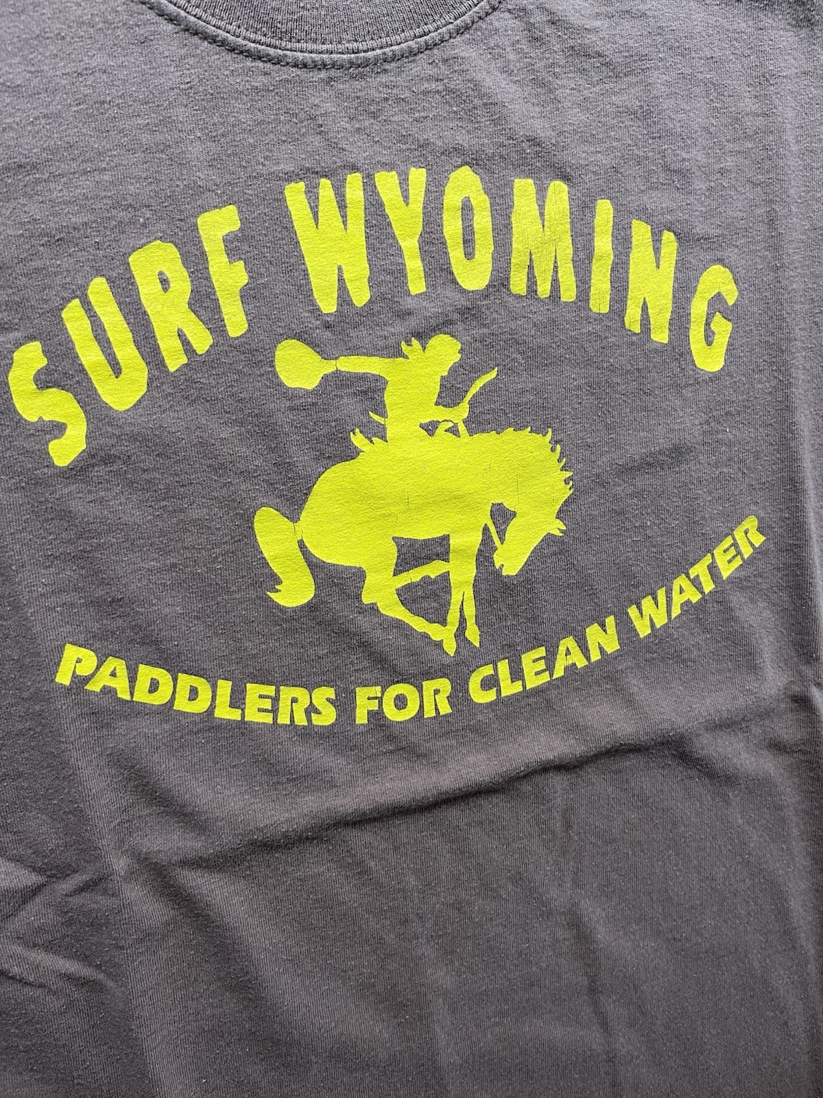 Vintage ~ Surf Wyoming Paddlers For Clean Water ~ T-shirt Mens M 100% Cotton