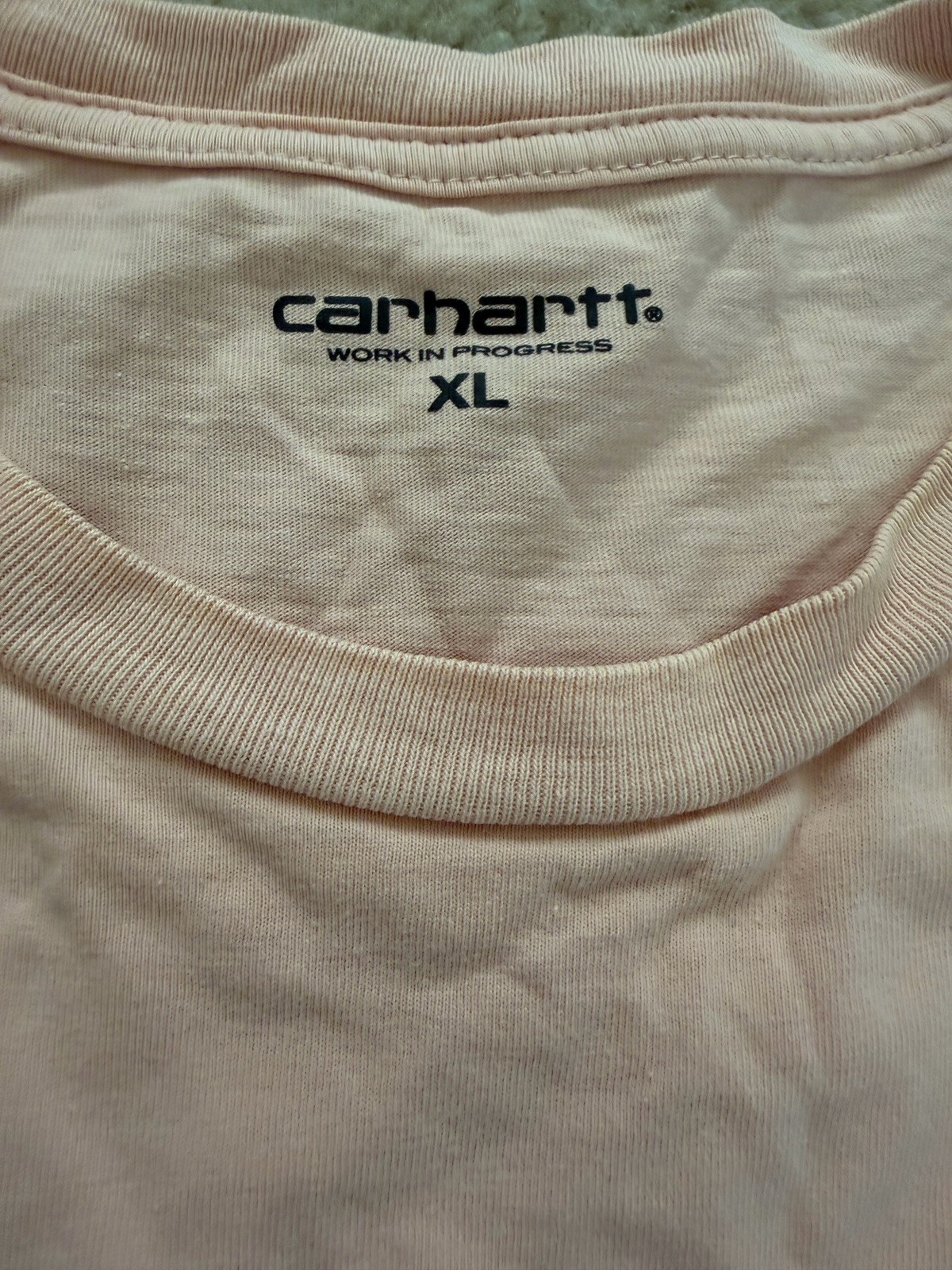 Carhartt Men’s Pink Solid Pocket Logo Short Sleeve Crew Neck T-Shirt Size XL