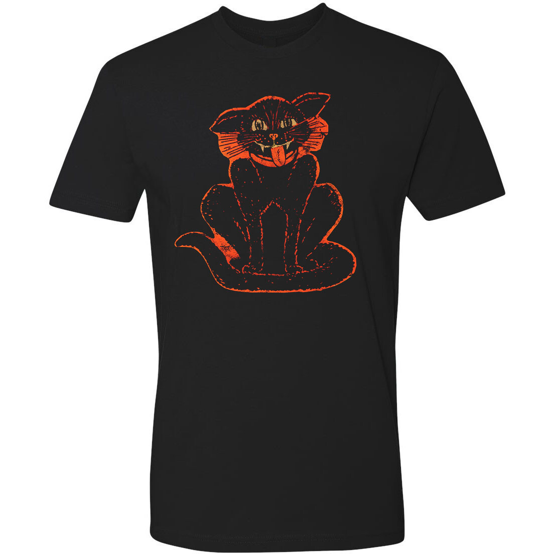 Retro Halloween Tee T Shirt Vtg Art Goth Witch Black Cotton Black Cat Victorian