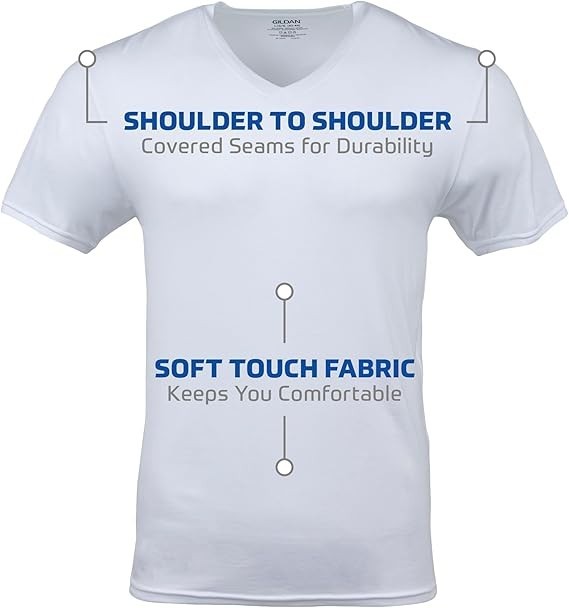 6 Pack Gildan Men’s Crew T-shirts, Multipack, Style G1100, White
