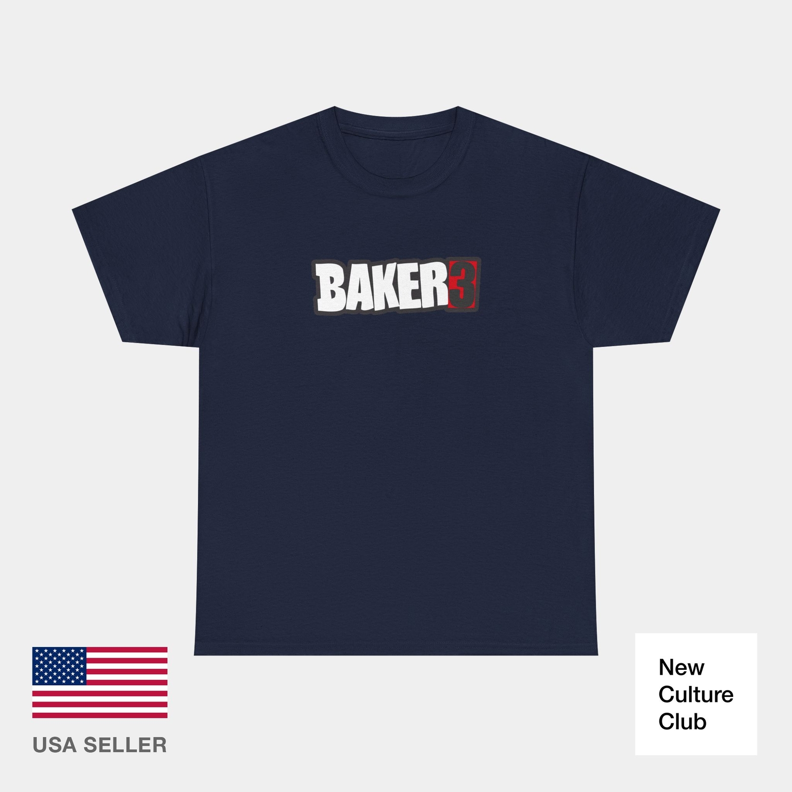 baker 3 three skateboards Vintage Logo video Classic Skate TShirt Print