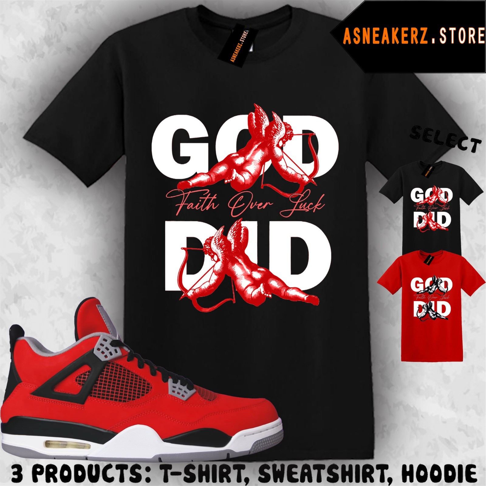 Shirt To Match AJ 4 Toro Bravo 2026 Sneaker Matching Tee God Did T-Shirt