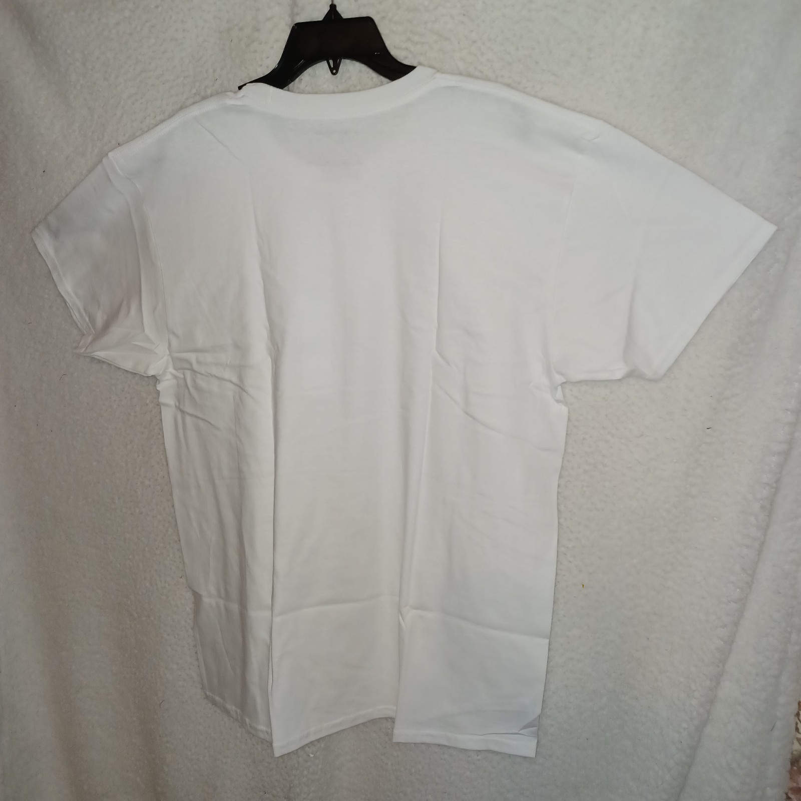 6-Pk Athletic Works Men’s L Cotton White T-Shirts Short Sleeves Loose Fit (HL)