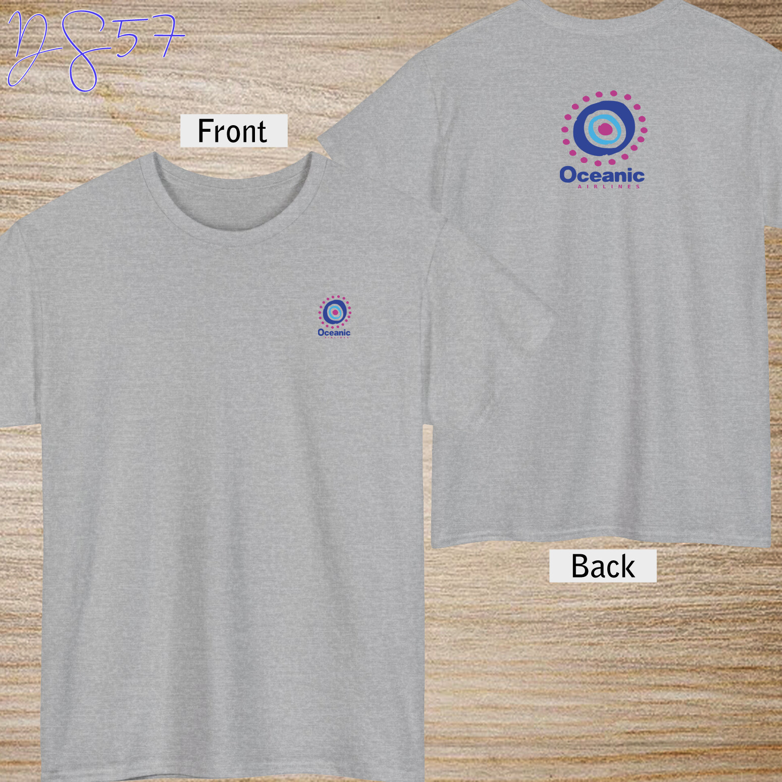 Oceanic Airlines Vintage Logo Shirt Black/Navy/Grey/White/Red/Blue T-Shirt S-5XL