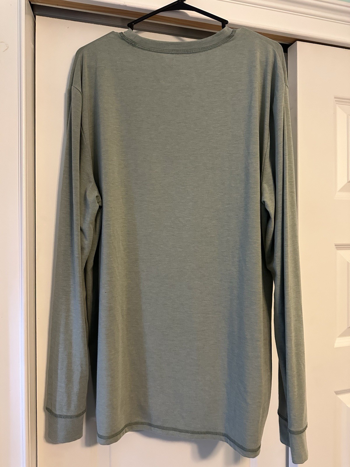 Free Fly Fatigue Green Bamboo Performance Long Sleeve T-Shirt Men’s XL Fishing