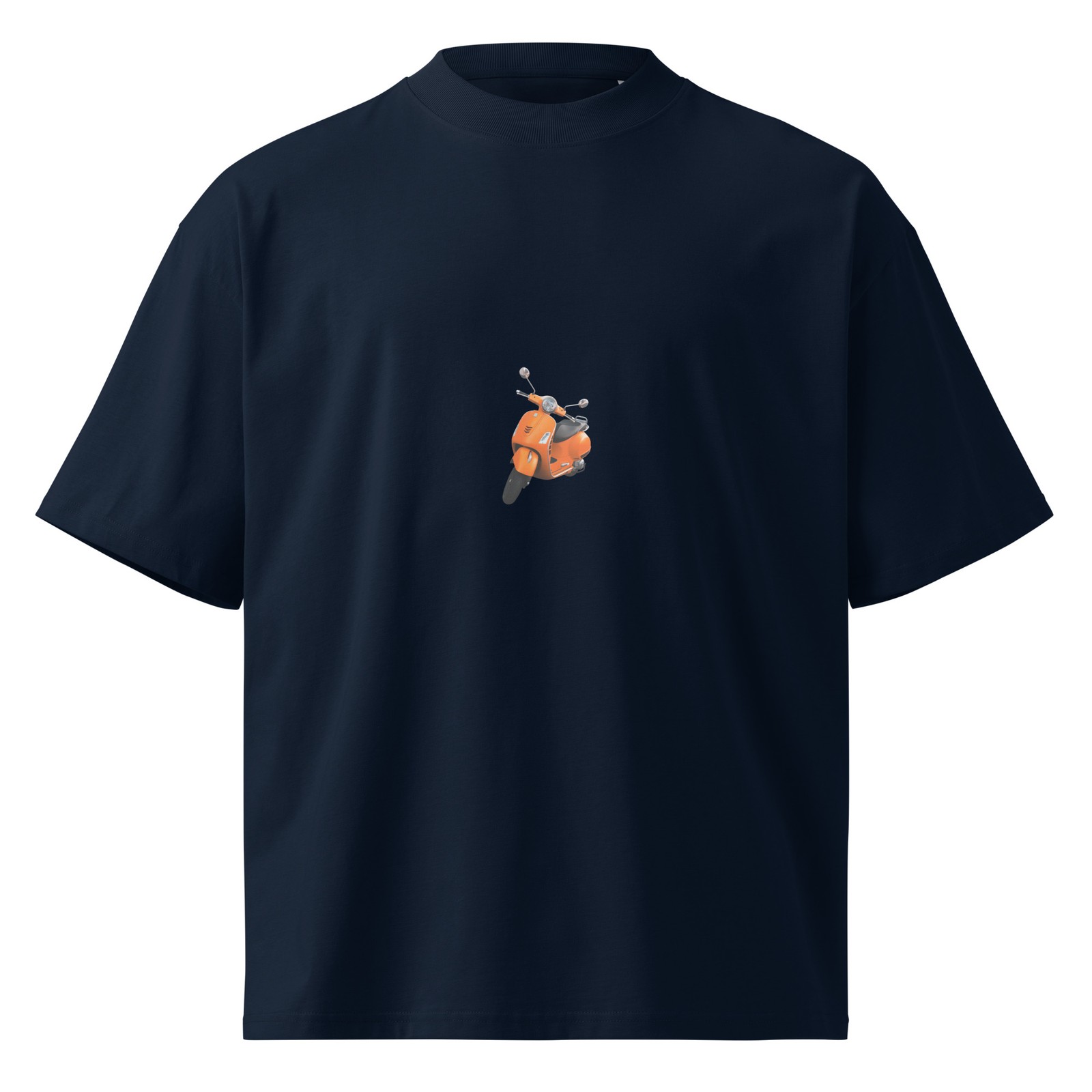 Unisex organic oversized high neck t-shirt