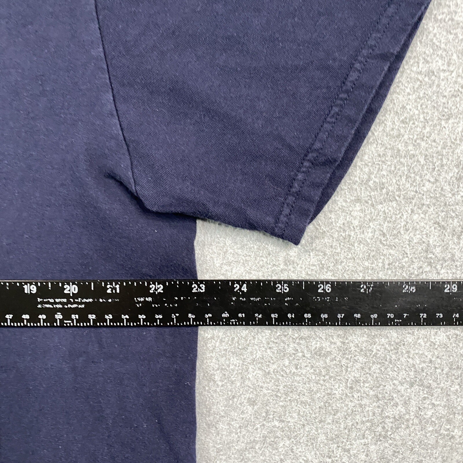 Polo Sport Ralph Lauren Shirt Mens Large V-Neck Cotton Navy Blue Preppy Casual
