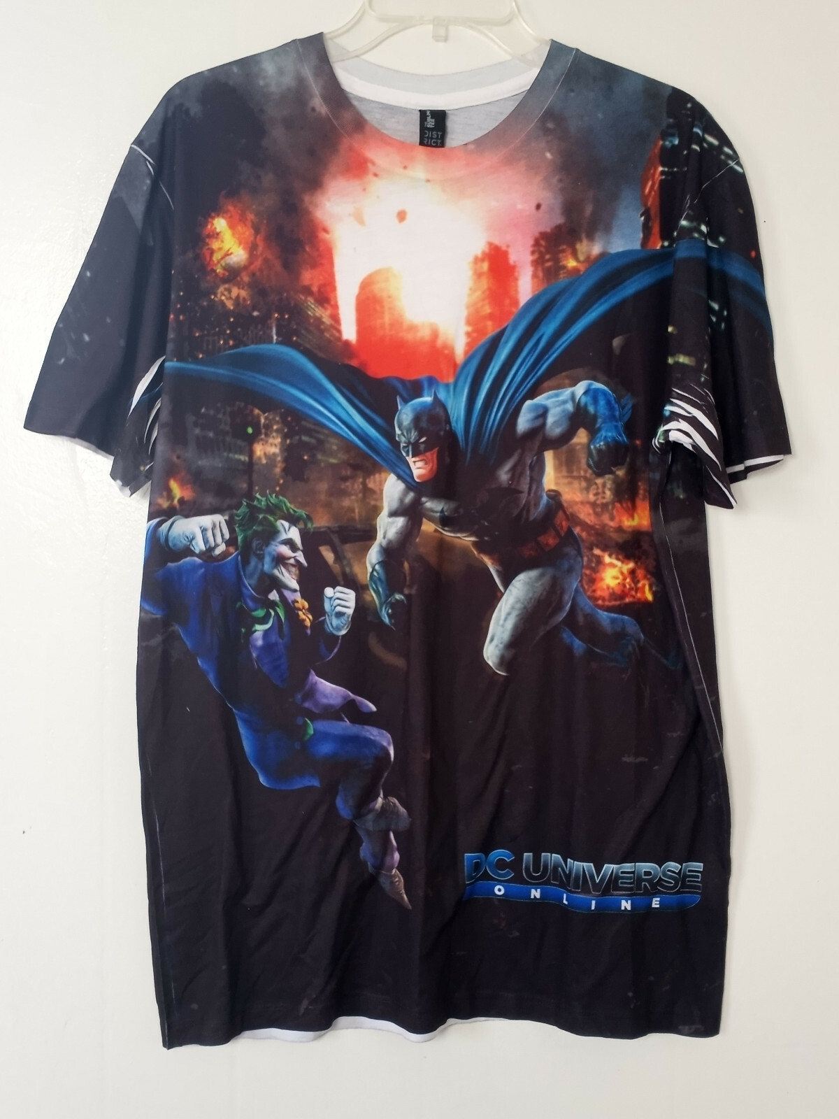 Batman VS Joker All Over Print T Shirt DC Universe Polyester size large