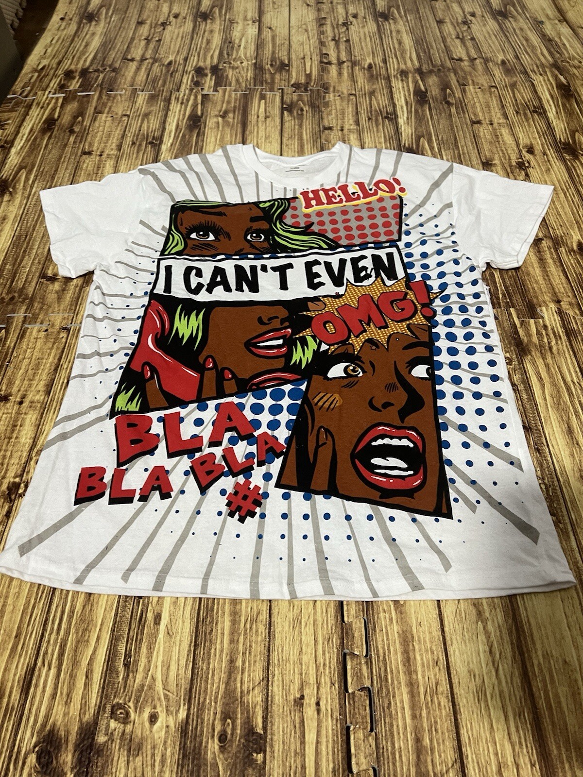 Brisco Brands T Shirt Comic Strip Sz XL “I Can’t Even” Bla Bla Bla