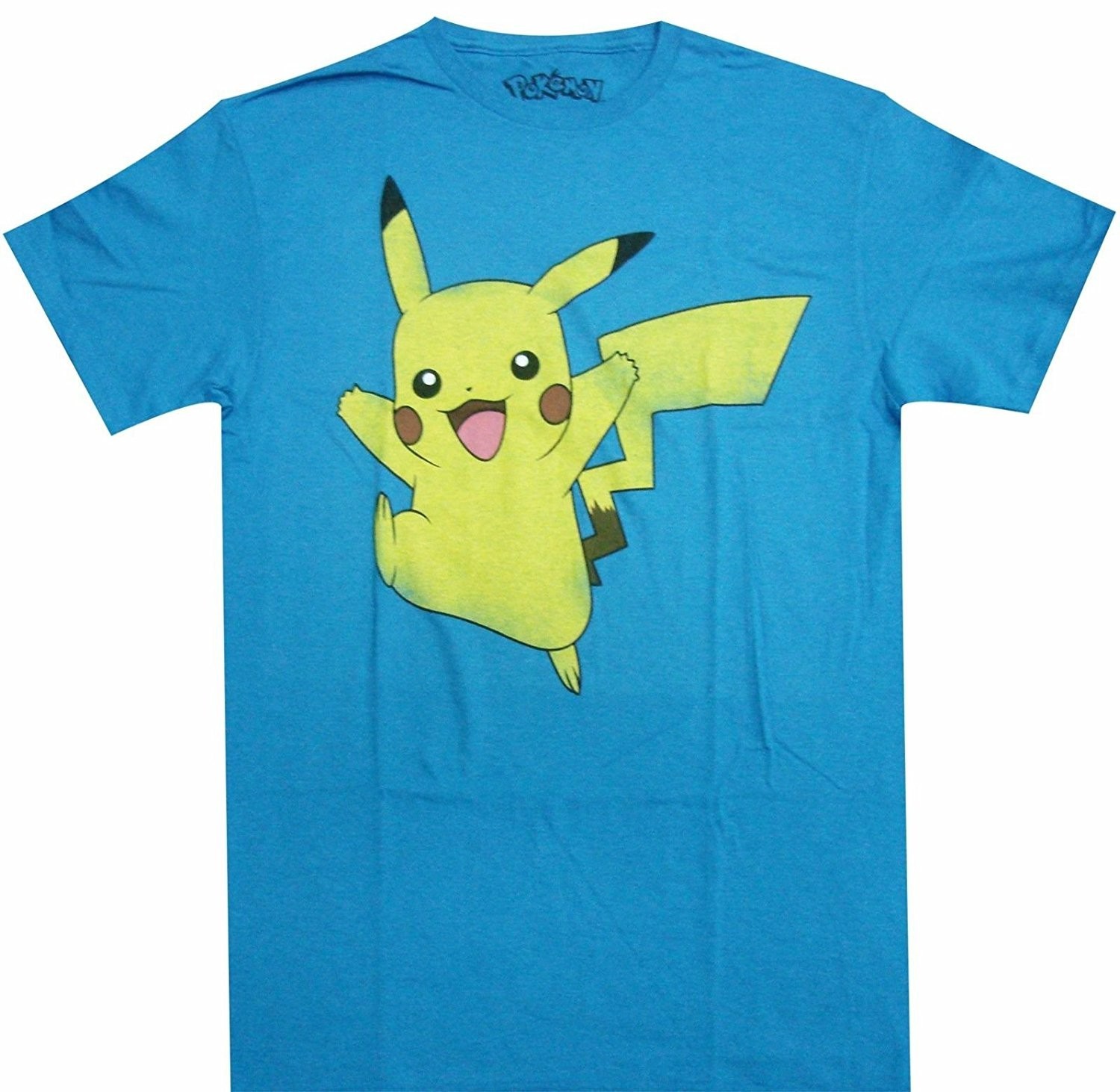 Pokemon Pikachu Jump Adult T Shirt