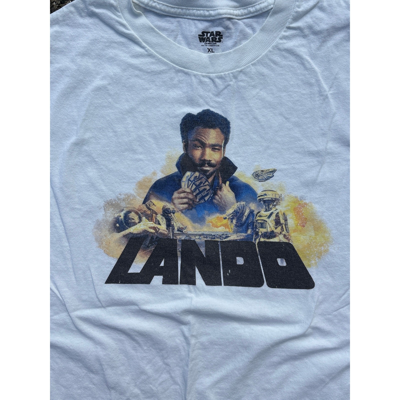 Star Wars Lando Donald Glover white shirt XL official merch lucasfilm