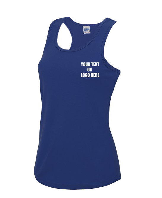 Custom Printed Personalised Your Text AWDis Just Cool Women’s Cool Vest Gym Top