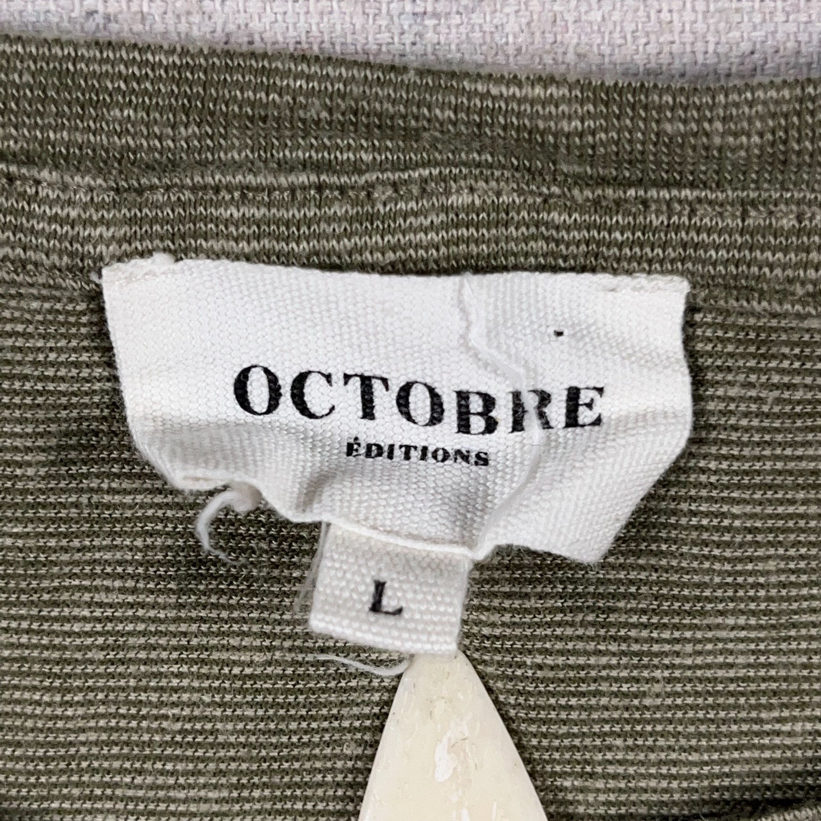 Octobre Editions T Shirt Mens Large Linen Cotton Blend Heather Green