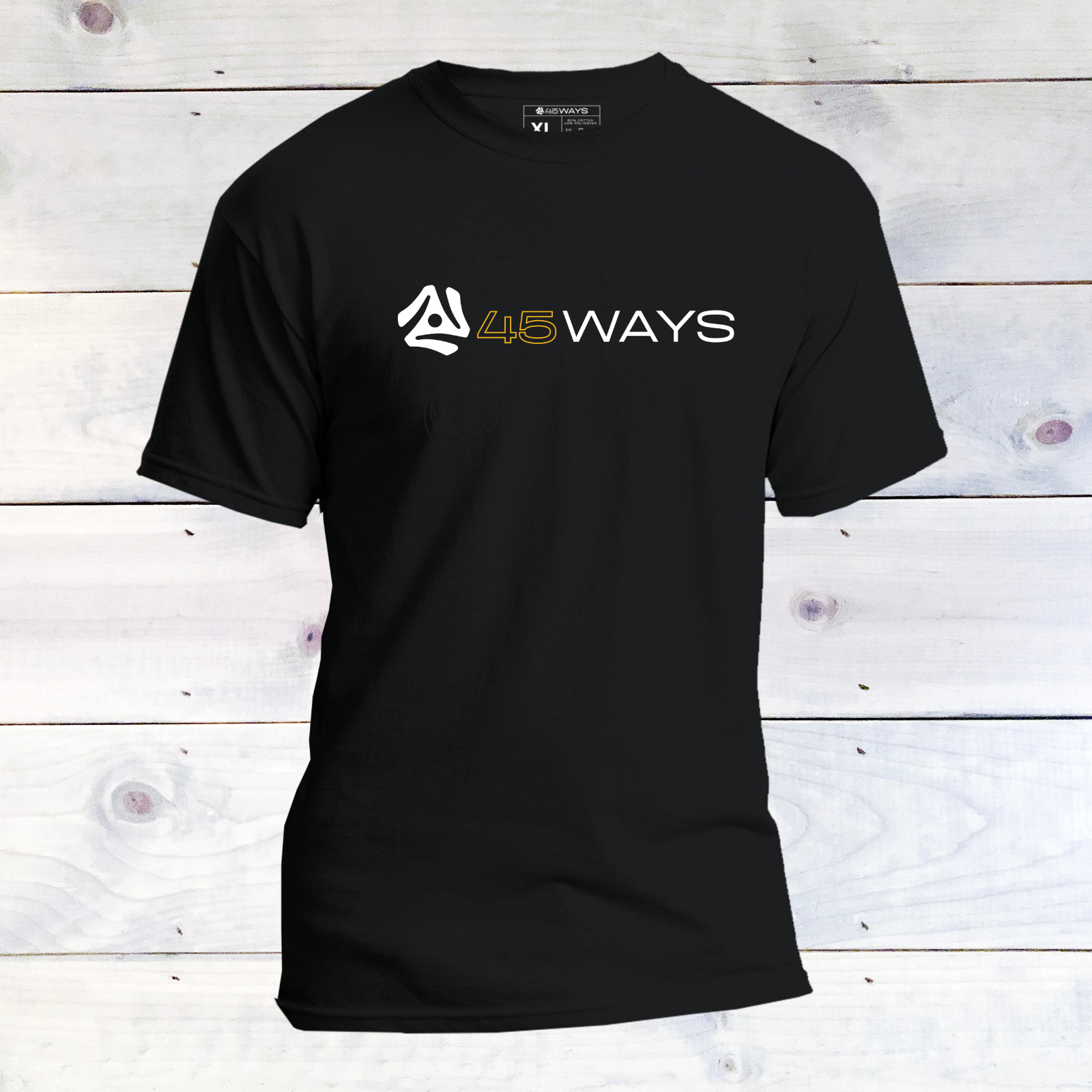 “45 WAYS” 45 adapter RPM T-Shirt – Soft Modern Fit DJ Music Tee S-2XL Technics