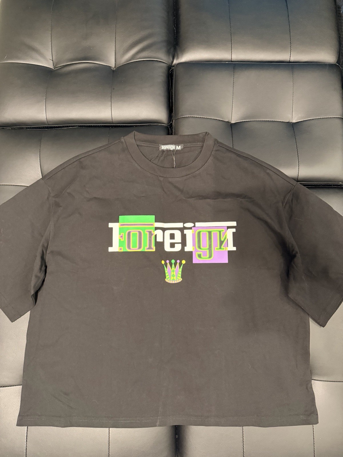 Foreign Designer T-Shirt, Size M BOX CUT Heavyweight MSRP $40