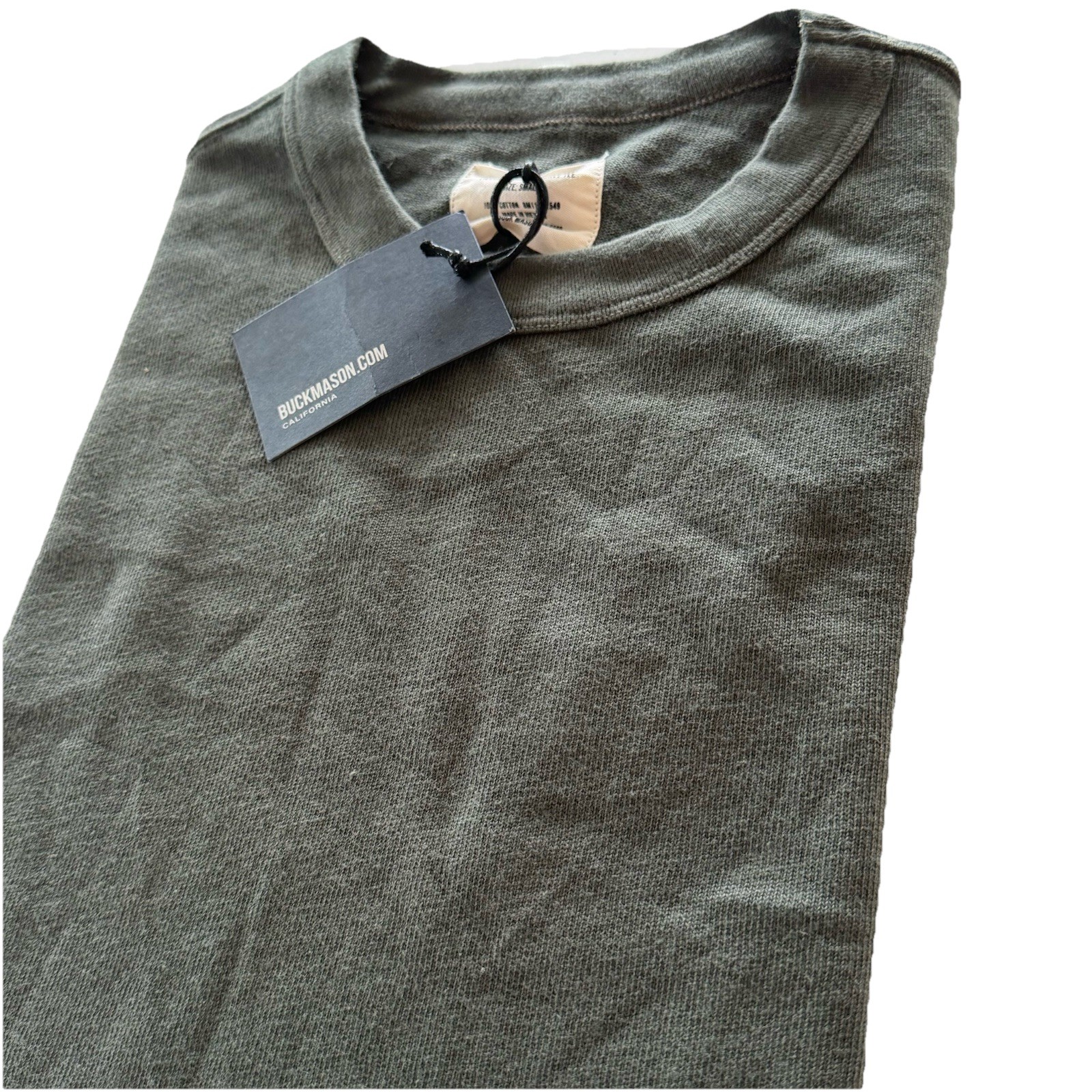 Buck Mason New Field Spec T Shirt Mens Small Green Cotton SS