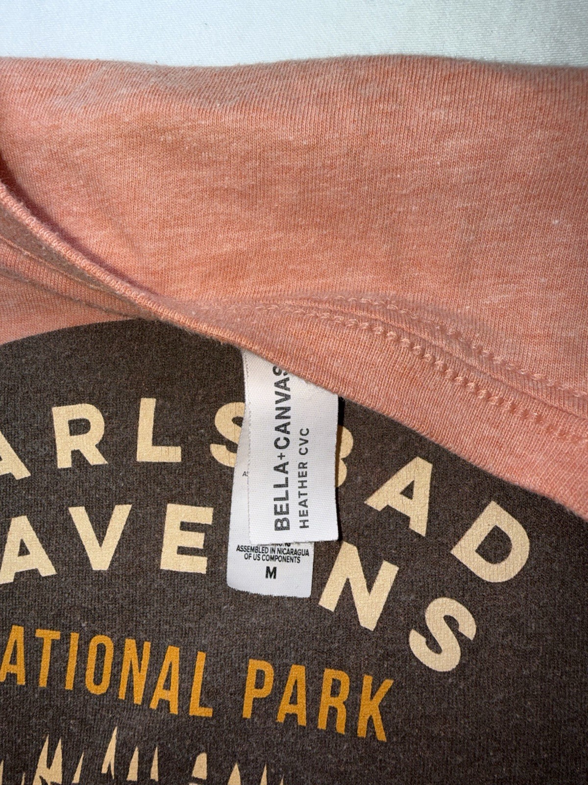Bella + Canvas Carlsbad Caverns Graphic Heather Mauve Men’s M Cotton Blend T-Sh…