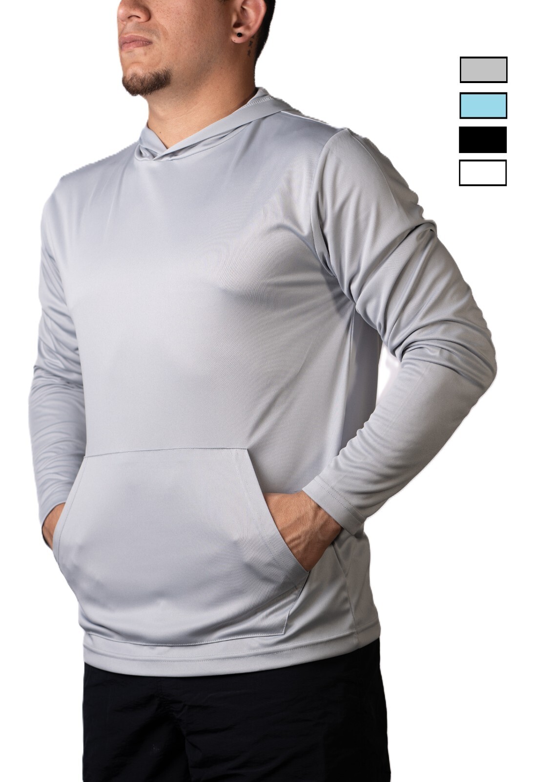 Hooded Rash Guard Sun Protection UV SPF UPF 50+ Long Sleeve Performance Shirt