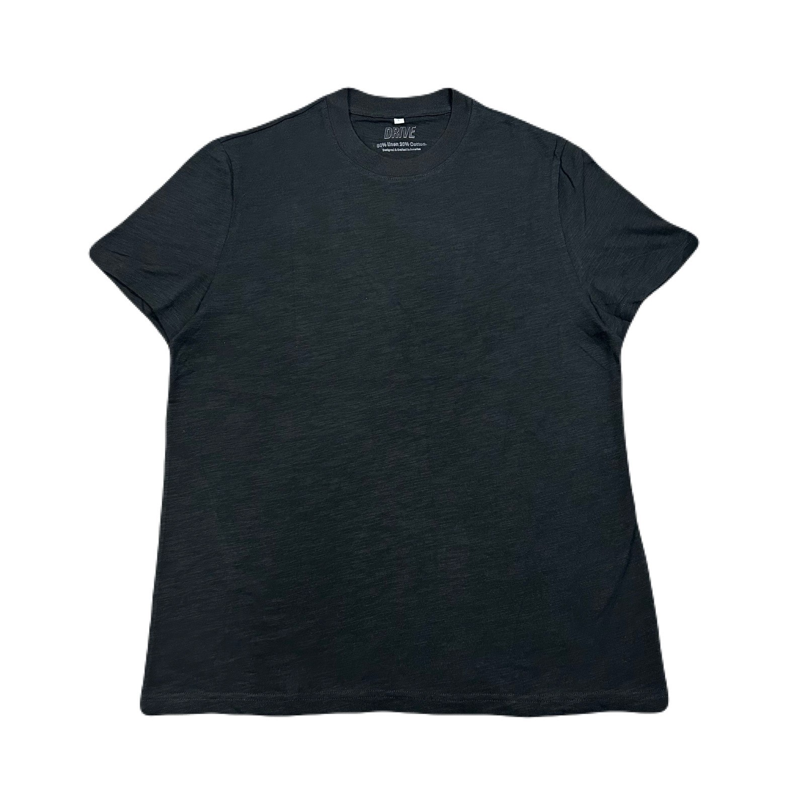 Drive Shirt Mens M/L/XL/2XL Linen Blend Summer Tee Navy Black White Made In USA