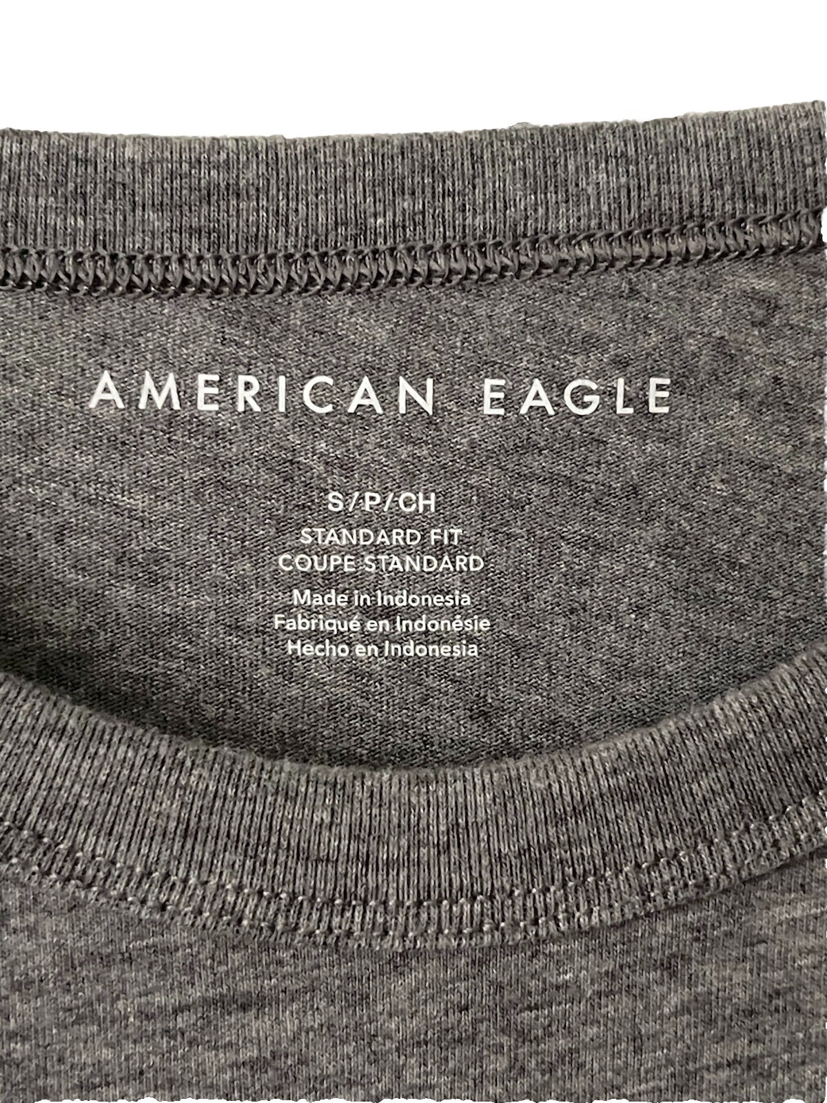 AMERICAN EAGLE. MEN’S Tshirt SMALL Gray Standard Fit NY/USALogo