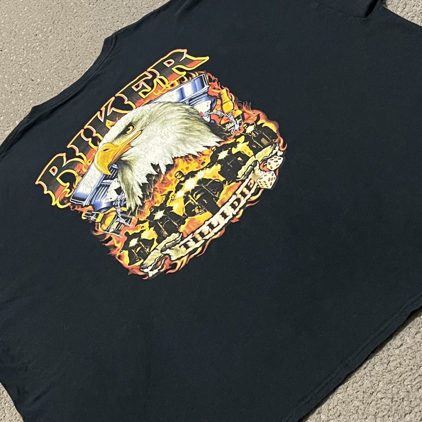 Biker T Shirt Mens 3XL* Black Till I Die Eagle Riders Graphic Tee
