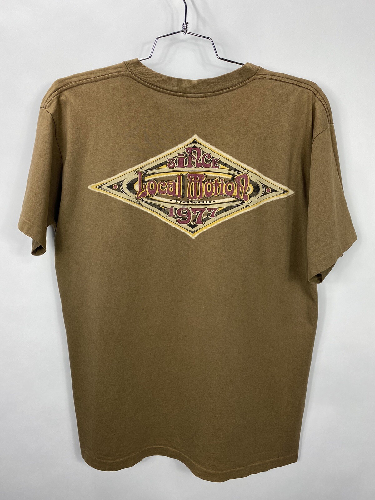 Vintage 80s 90s Local Motion Hawaii USA Brown Shirt Single Stitch Skate Surf XL