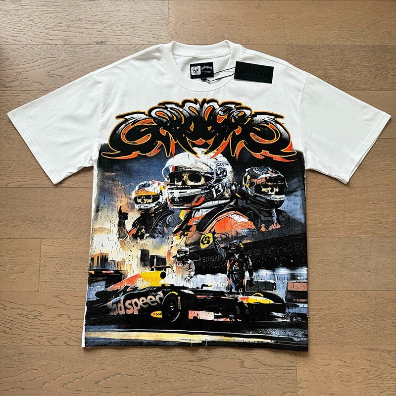 2026 NEW Godspeed Skeleton Knight Racing Driver printing Tee Mens Cotton T-shirt