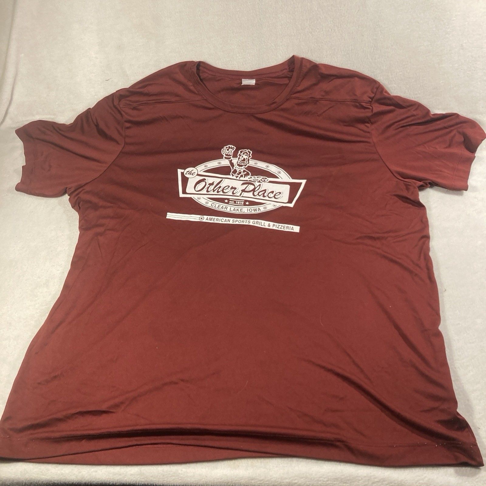 Sport-Tek Men’s Red Graphic Print Polyester Knit Crew Neck Short Sleeve Tee 3XL