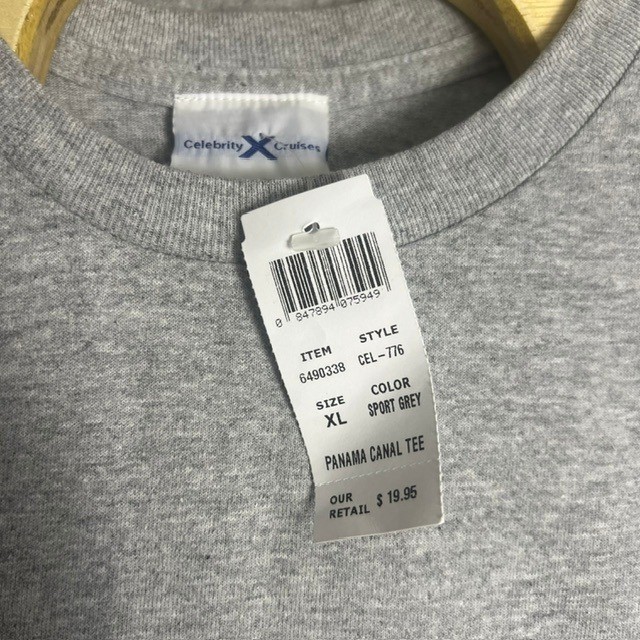 NWT Men’s Gray Celebrity Cruises Panama Canal Graphic T-Shirt Size XL