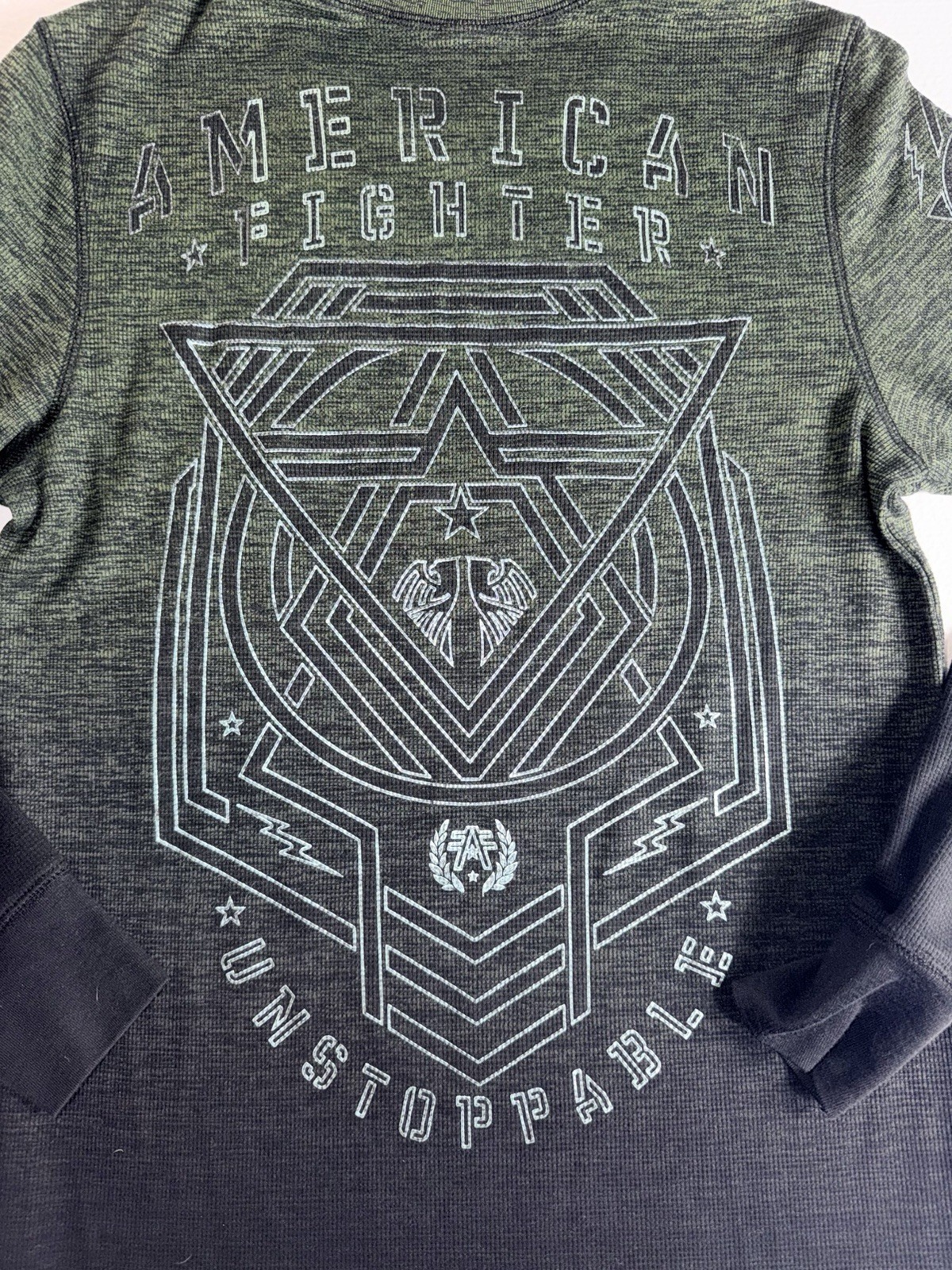 American Fighter Coalmont Waffleknit Med Military Green/Blk Foil Graphics