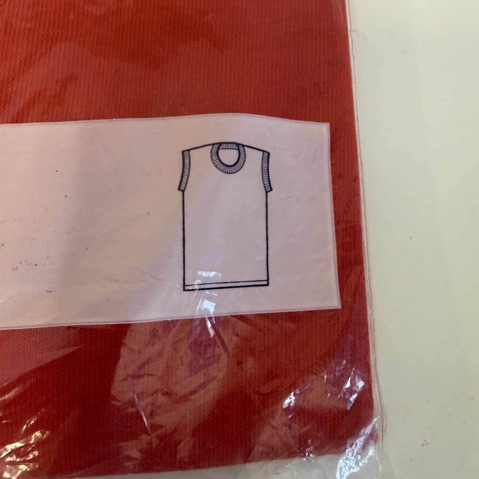 Vintage JC Penney Tank Top Shirt Mens Size Large L Red Combed Cotton Sleeveless