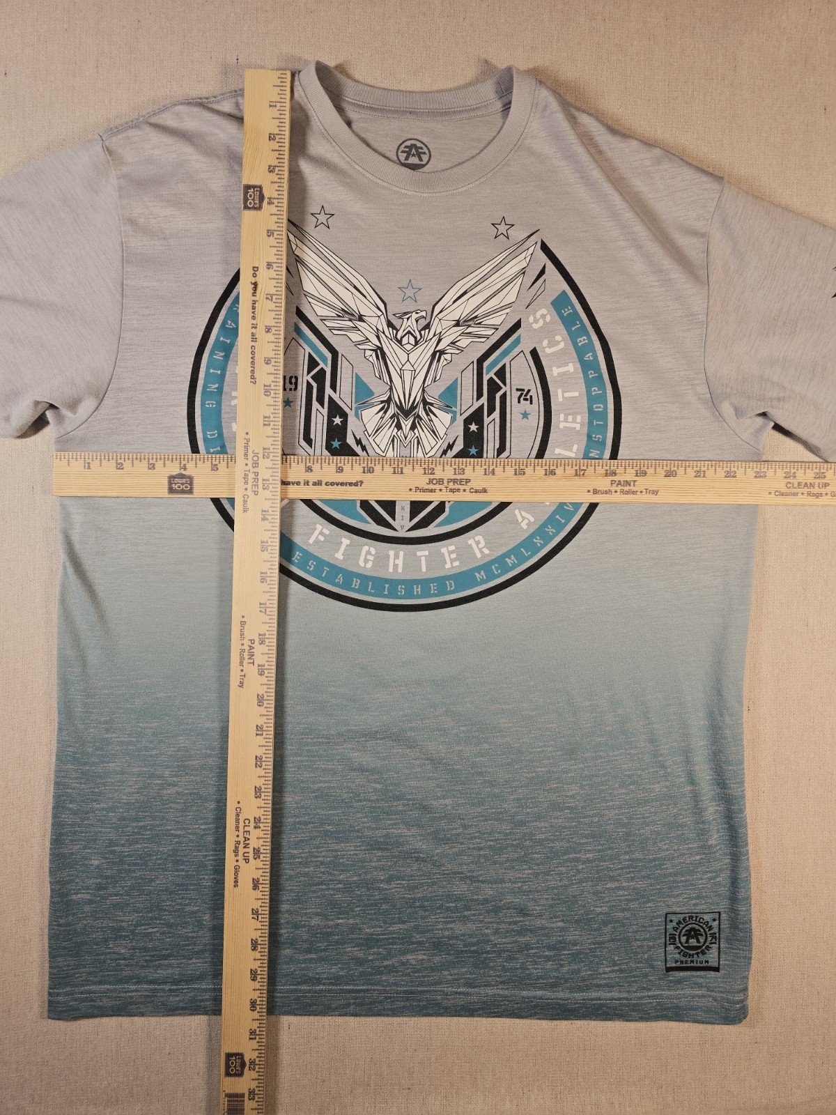 American Fighter From Affliction Premium Tshirt Mens 2xl Teal Gray Y2k 90’s