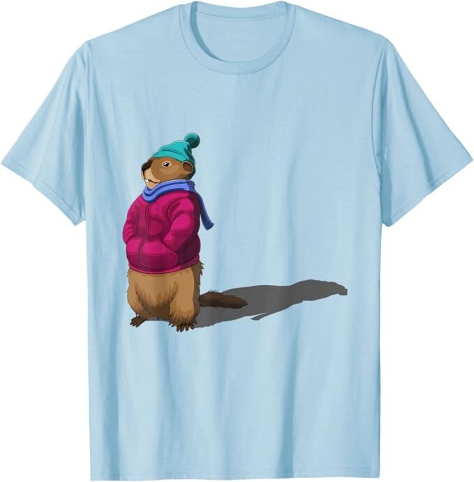 GroundHog Day Shadow Cute Ground Hog Men Women Funny T-Shirt