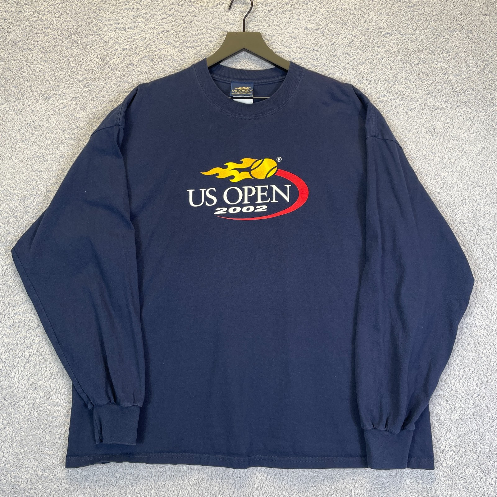 Vintage Tennis US Open 2002 Shirt Mens XXL Pete Sampras New York NYC Long Sleeve