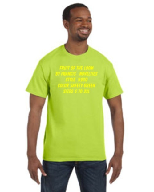 Jerzees 29M Medium T-shirts Safety Green Heavy weight Blend C2 verde