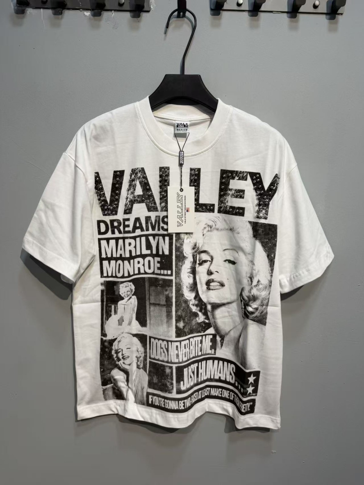 VALLEY DREAMS Washed Vintage Print Oversized Short Sleeve T-Shirt