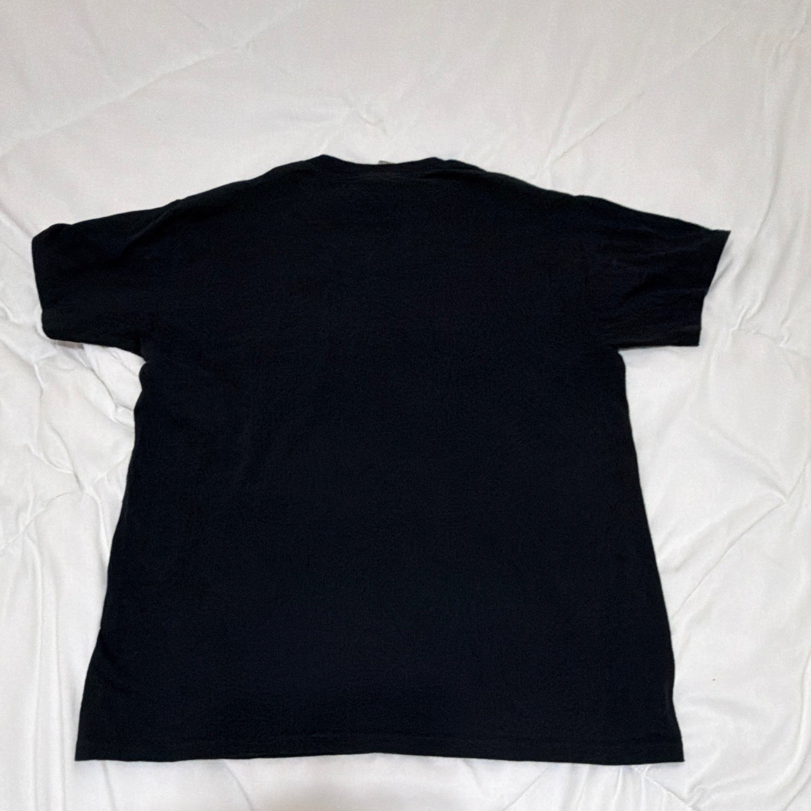 Gildan Softstyle Peanuts Charlie Brown Black Cotton Crew Neck T-Shirt Size L