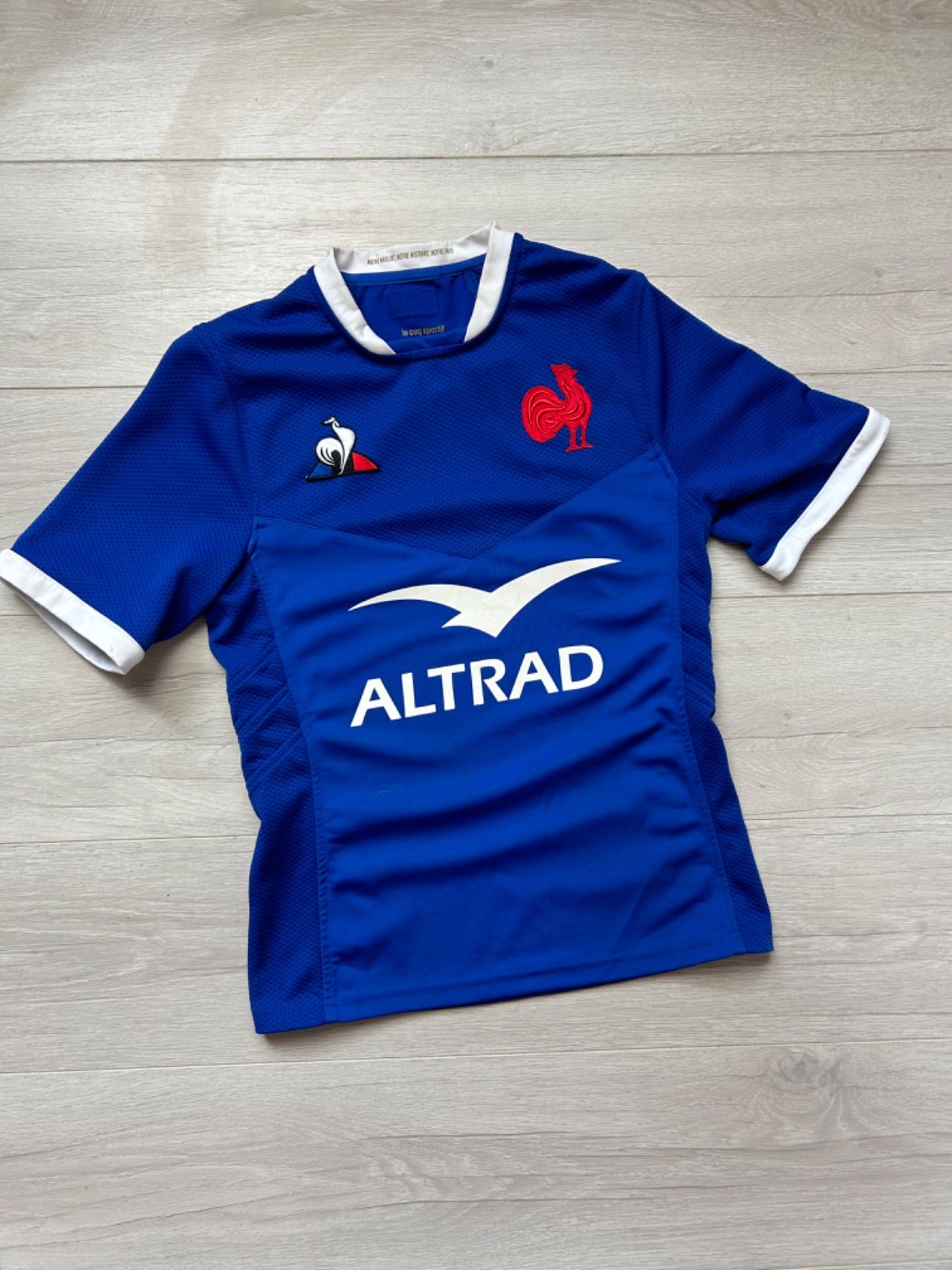 France Rugby Jersey Le Coq Sportif Altrad Shirt Blue⁠ Graphic Tee size S
