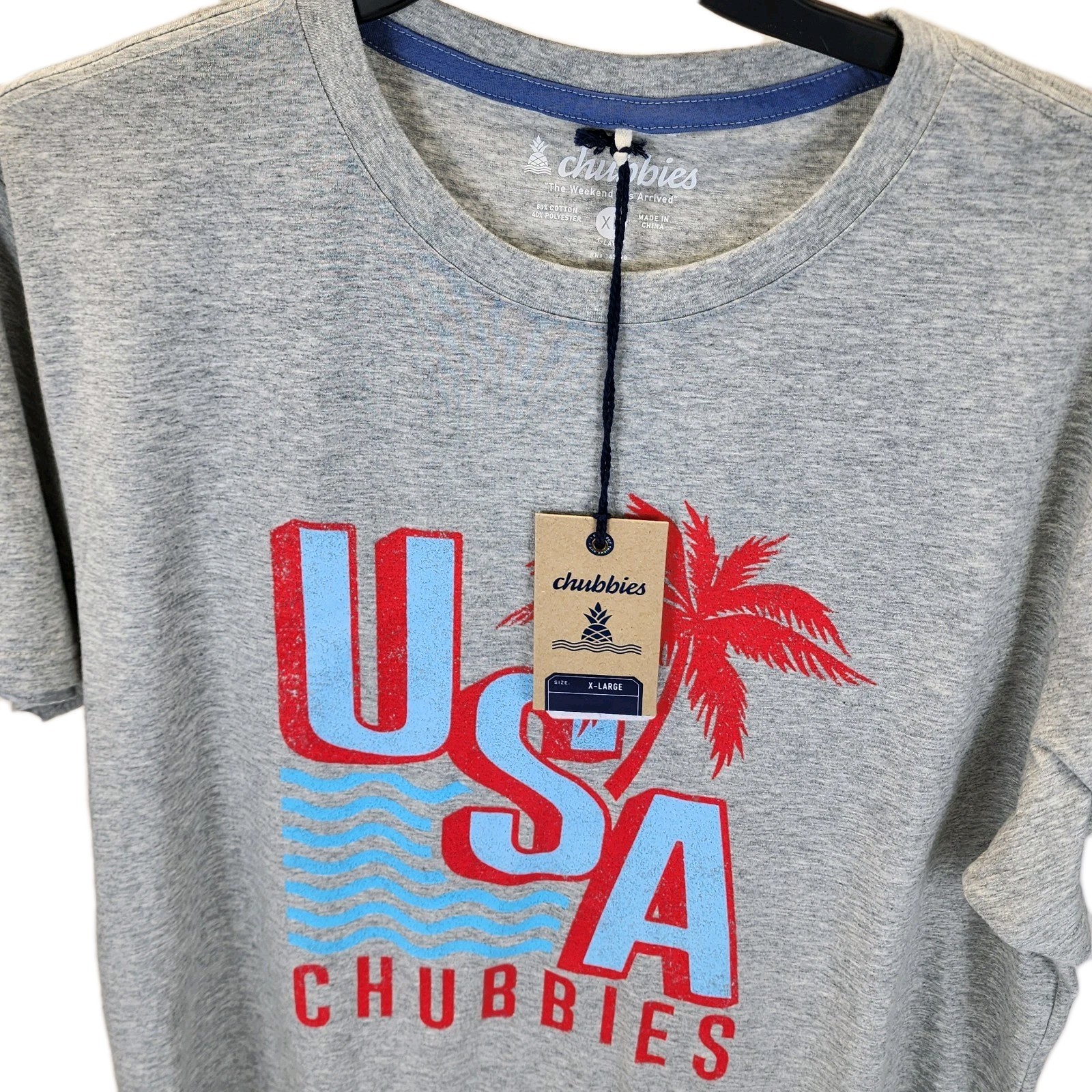 Chubbies T-Shirt Men’s XL The Chub Spangled Banner USA Non Pocket Graphic New