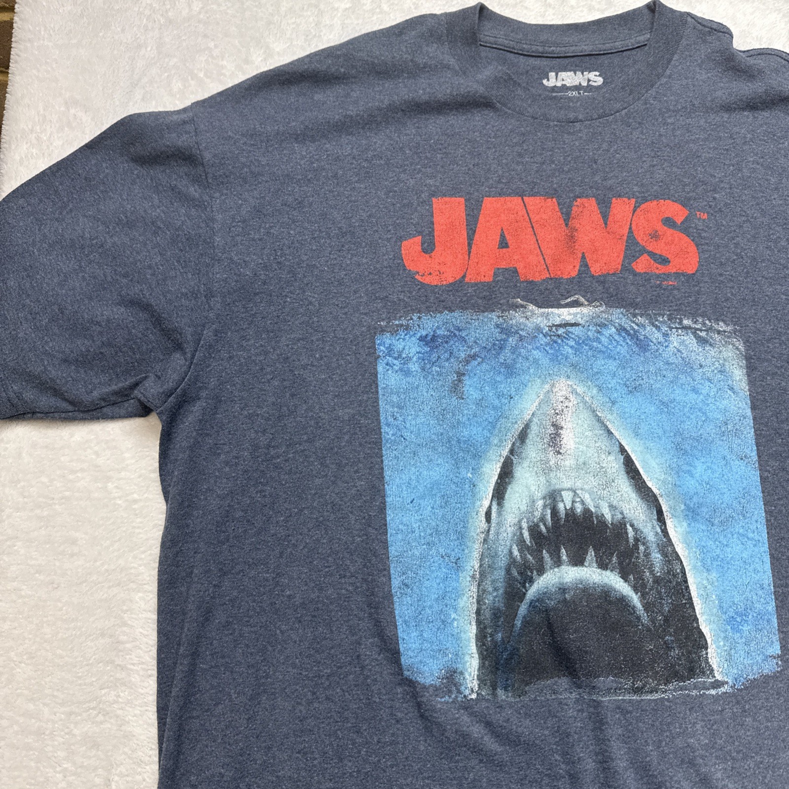 Jaws Movie T-Shirt Men’s 2XL Big & Tall – Horror Fan Retro Shark – Free Shipping