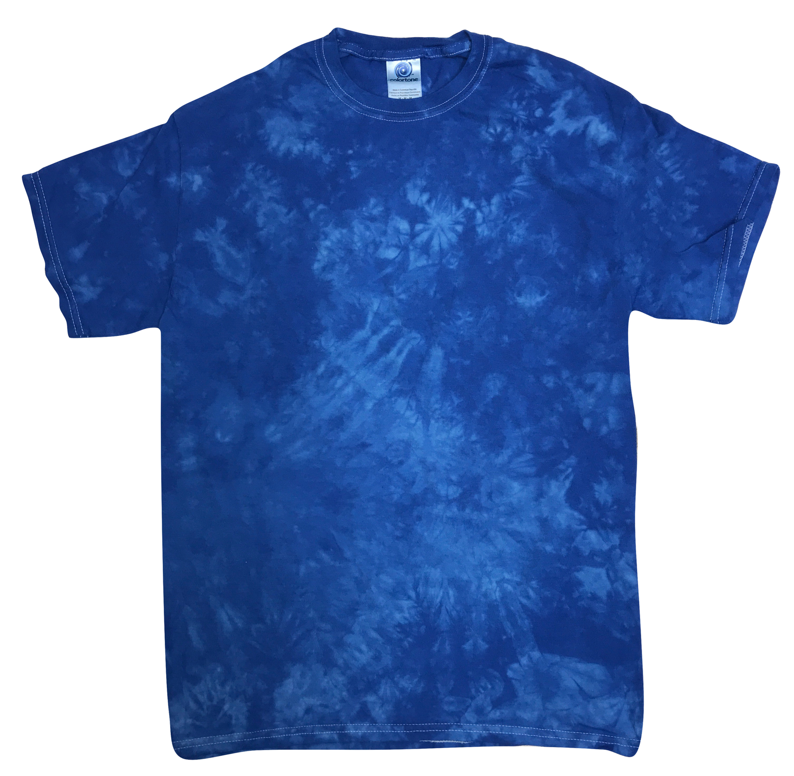 Crystal Wash Tie Dye Shirt Colorful Royal T-Shirt