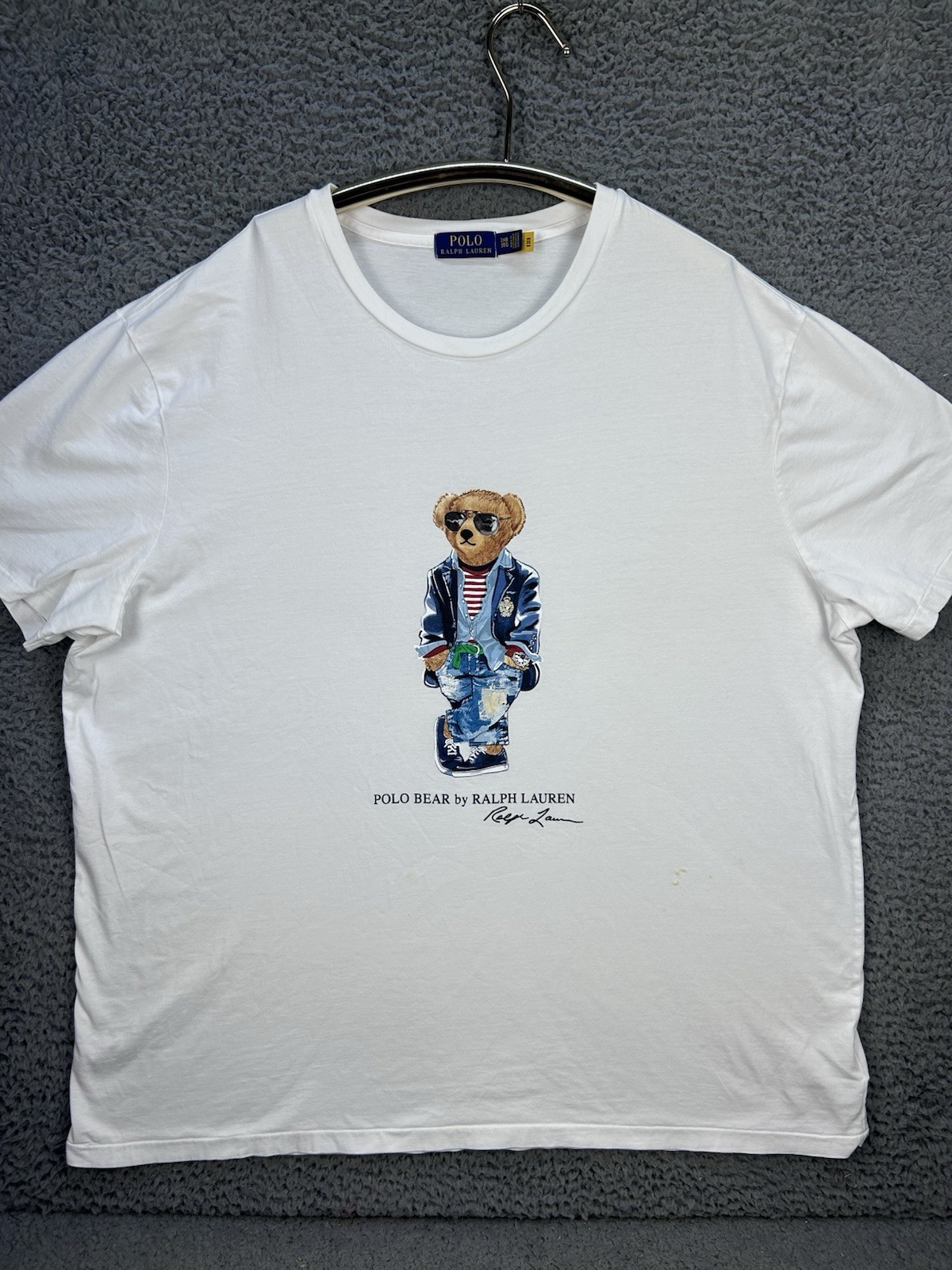 Polo Ralph Lauren Custom Fit Polo Bear T-Shirt Size 3XB Big White Preppy S/S