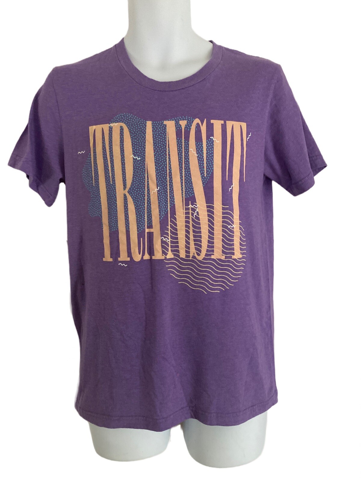 Transit T-Shirt Size M Purple Blue Coral Heather, Bella+Canvas, Short Sleeve Tee