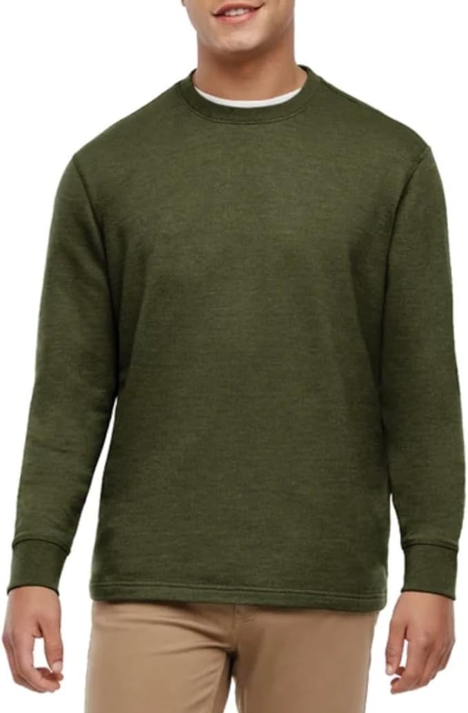 Orvis Men’s Long Sleeve Crewneck Pullover, Green, Size XL