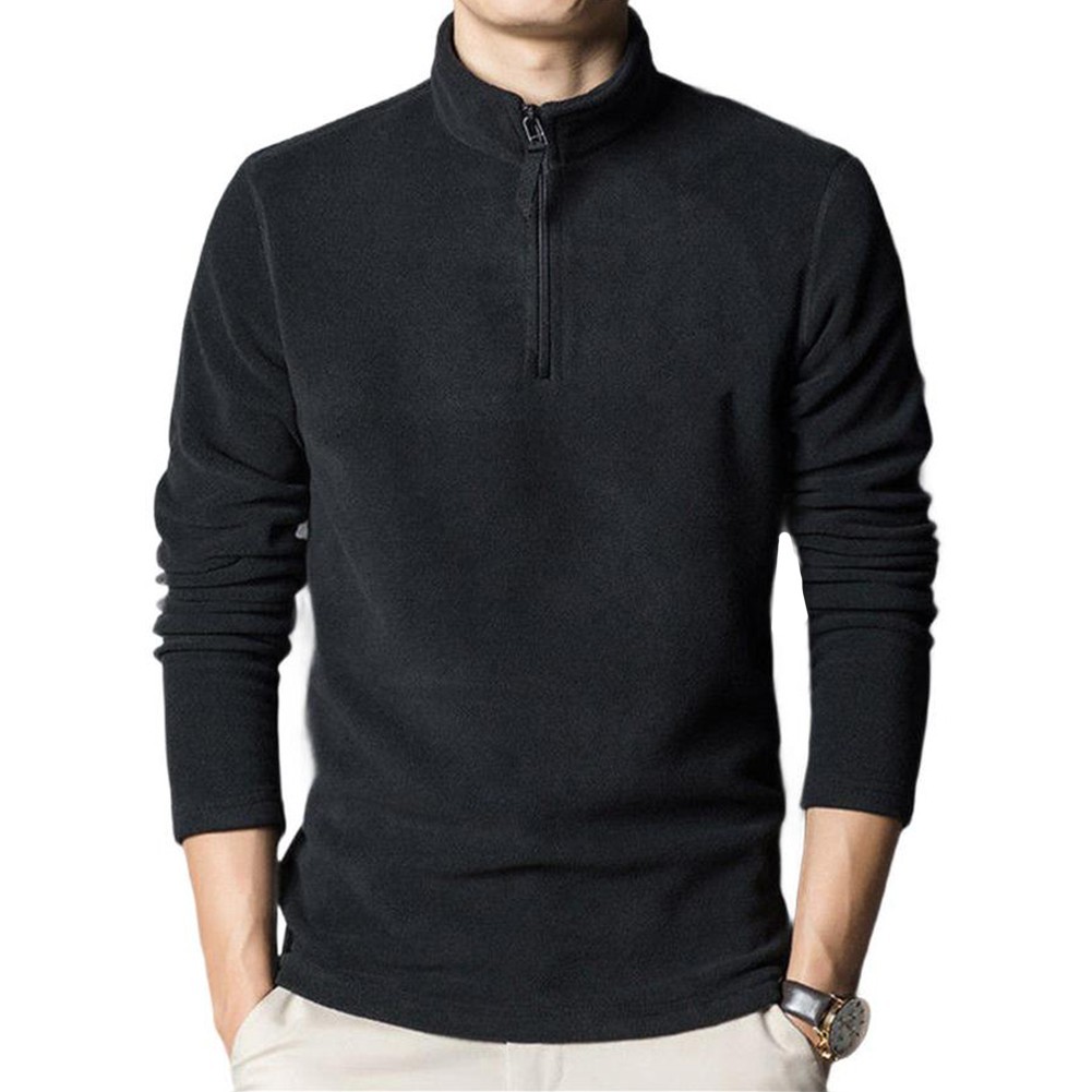 Mens Fleece Pullover Jacket Half Turtleneck Sweatshirt Casual Outdoor Wear