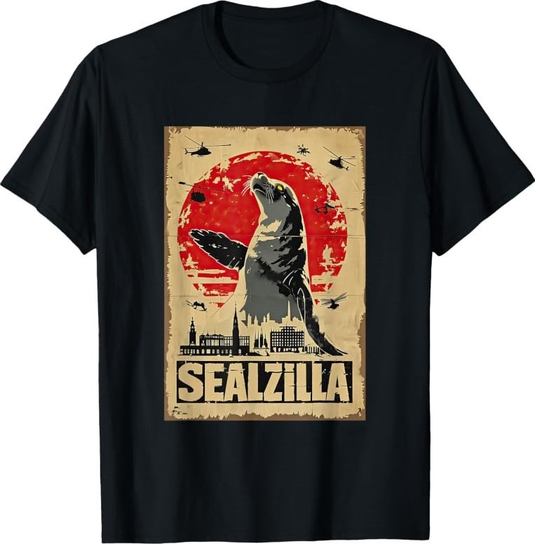 Sealzilla Funny Seal Birthday Ocean Animal Lover T-Shirt