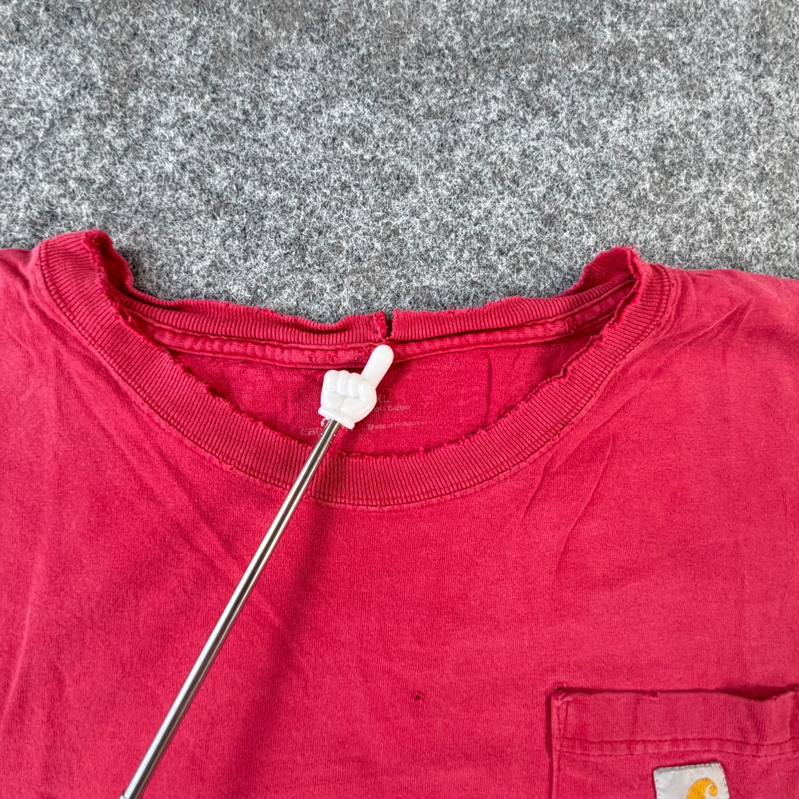 Carhartt Iconic K87 Pocket T Shirt Mens 4XL Red Cotton Short Sleeve Loose Fit